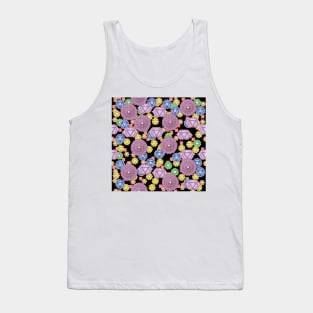 Chakra Pattern Black Background Tank Top